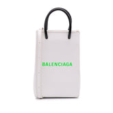 Mini Calfskin Logo Shopping Phone Holder